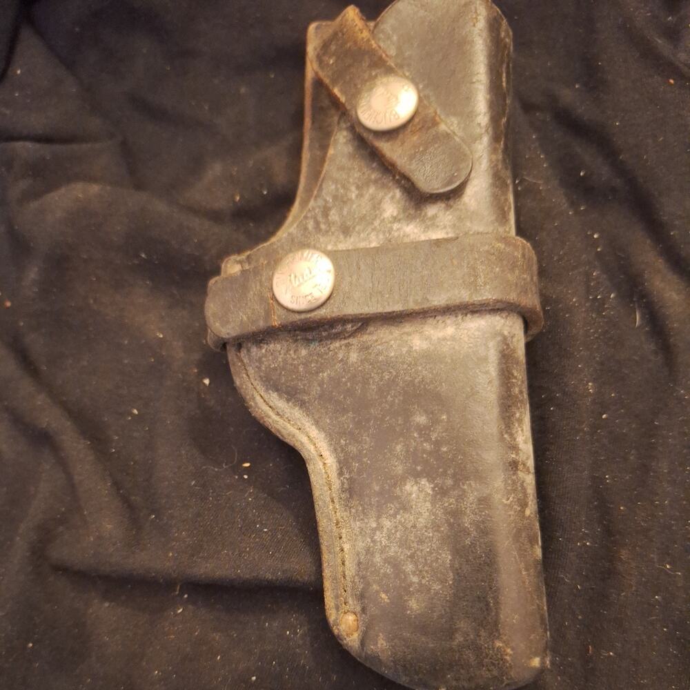 Vintage Black Bucheimer Pacemaker Semihard Leather Holster 8112